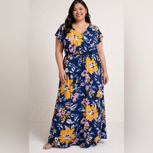 Floral Maxi Dress – Forgiving Fit (Size XL / Plus-Friendly)